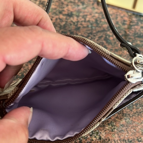 Coach Signature Canvas Wristlet, Brw/Tan EUC, like new - Picture 6 of 6